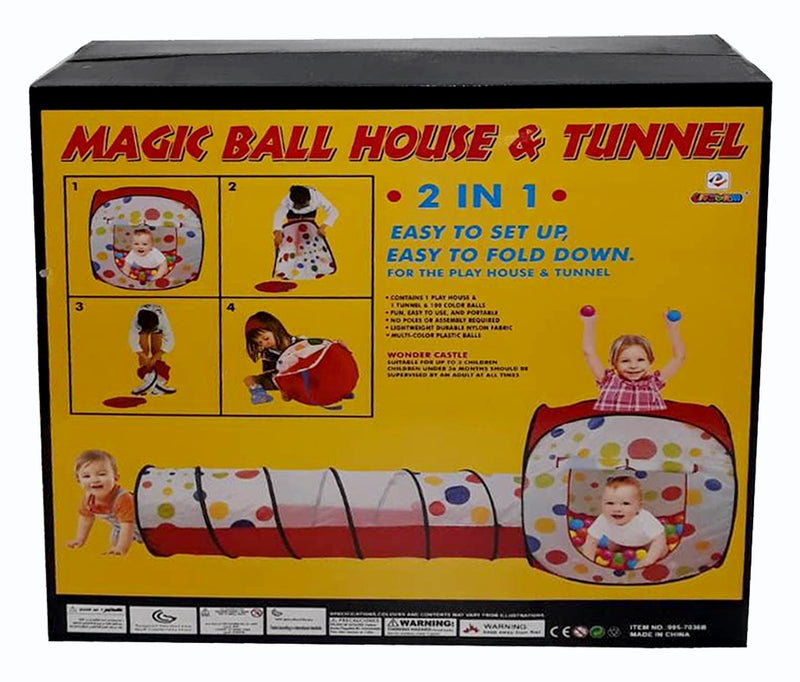 Magic Ball House With Tunnel 100 Pcs