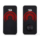 Redragon GS500 Stentor PC Gaming Speaker 2.0 Channel Stereo Desktop Computer Speaker with Red Backlight Quality Bass and Crystal Clear Sound USB Powered with a 3.5mm Connector