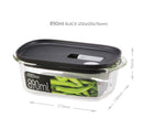 Lock N Lock  Oven Glass Modern Steam Hole Rectangular 890ml (Black)