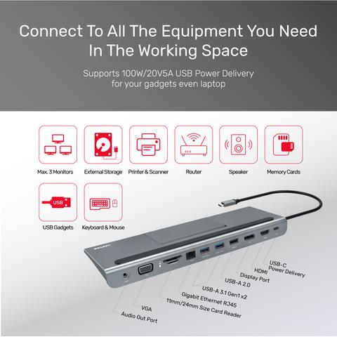 Unitek 11-In-1 USB3.1 Universal Docking Station D1022A