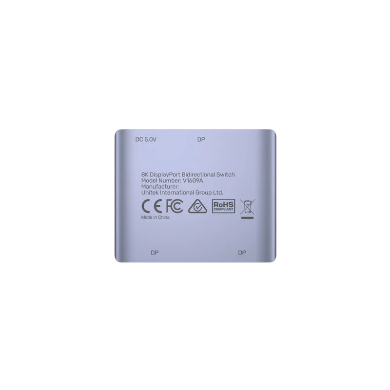 Unitek Display Port Switch 2 IN 1/1 IN 2 Out (8K - 60Hz) V1609A
