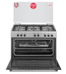Simfer 5 Gas Burner 90 x 60cm Full Option Heavy Duty Cooker With Gas Oven 9060SE