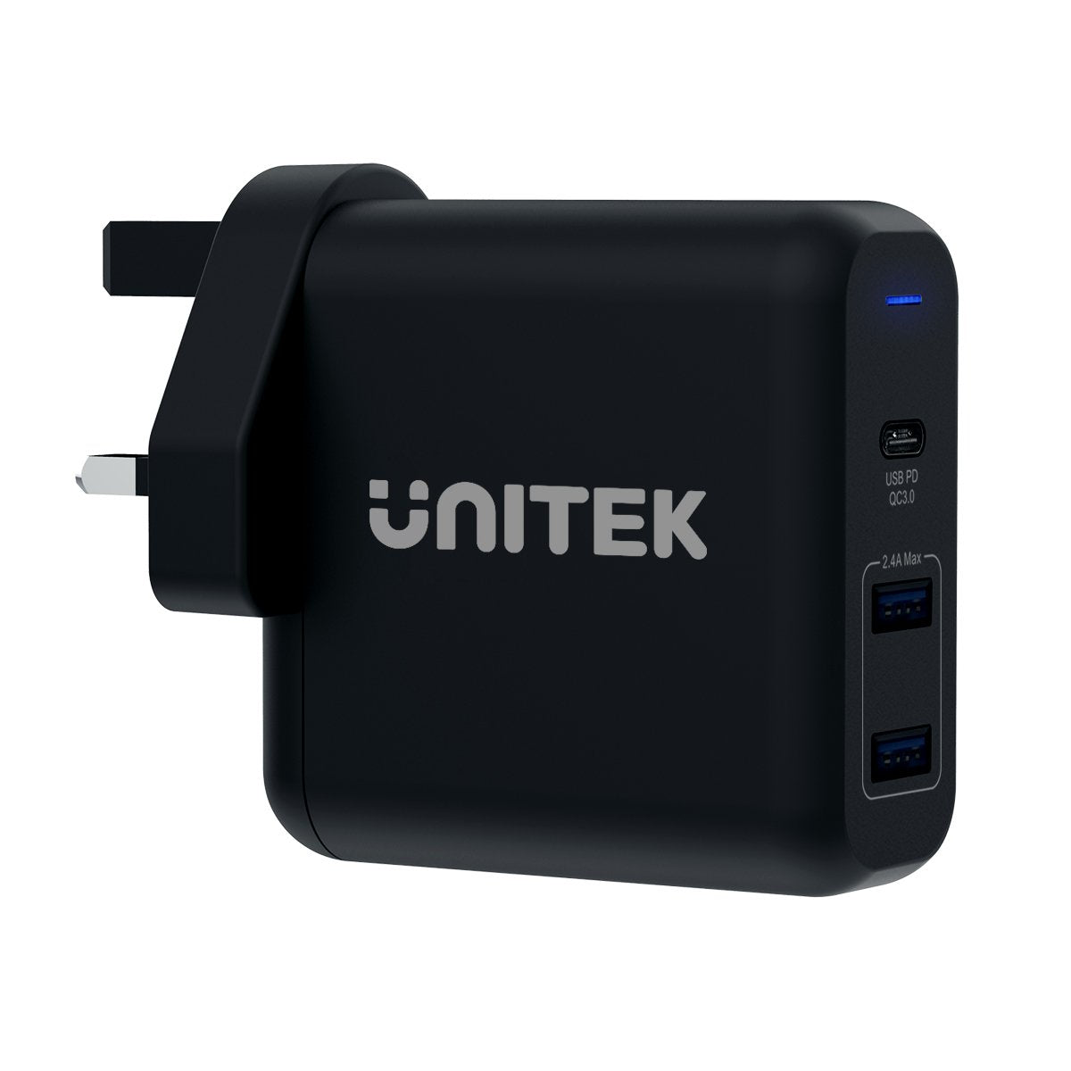 Unitek 60W USB-C PD QC3 3-Port Wall Charger UK Type P1103A | Computer Accessories Unitek 60W USB-C PD QC3 3-Port Wall Charger UK Type P1103A | Computer Accessories