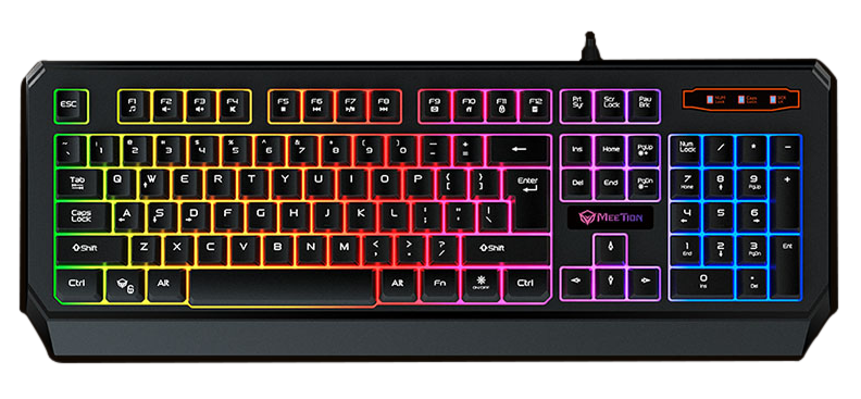 Meetion Waterproof Rainbow Backlit Gaming Wired Keyboard MT-K9320