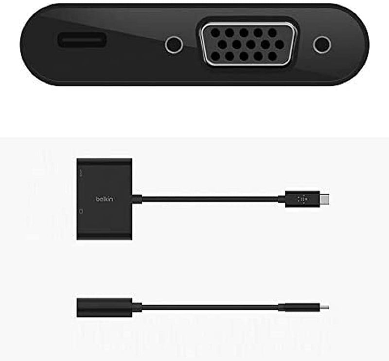 Belkin USB C To VGA Charge Adapter Black AVC001btBK