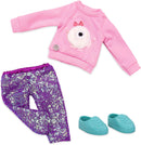 Furry Top & Sequin Pants Outfit For 14" Doll