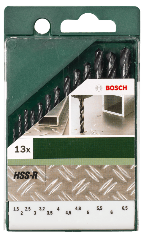 Bosch Metal Drill Bit HSS-R DIN 338 Set 13 Pieces BO2609255031