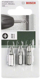 Bosch Screw Driver Set With Ph 1,2,3 3Pcs BO2609255964