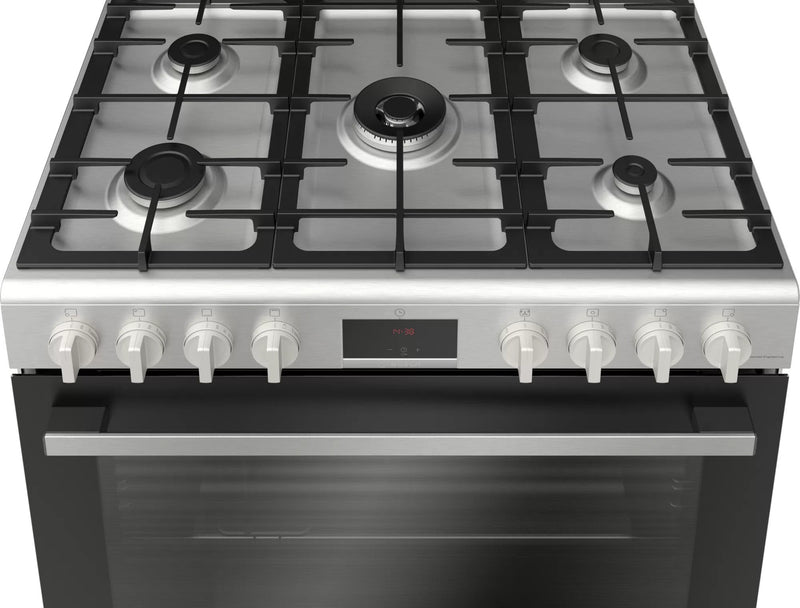 Bosch Serie 6 Gas Range Cooker Stainless Steel HGW3ASQ50M