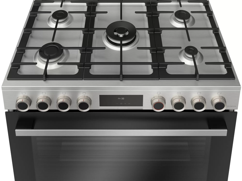 Bosch Serie 8 Gas Range Cooker Stainless Steel HIZ5G7W50M