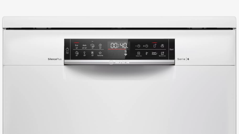 Bosch Serie 6 Free Standing Dishwasher 60cm White SMS6ECW38M