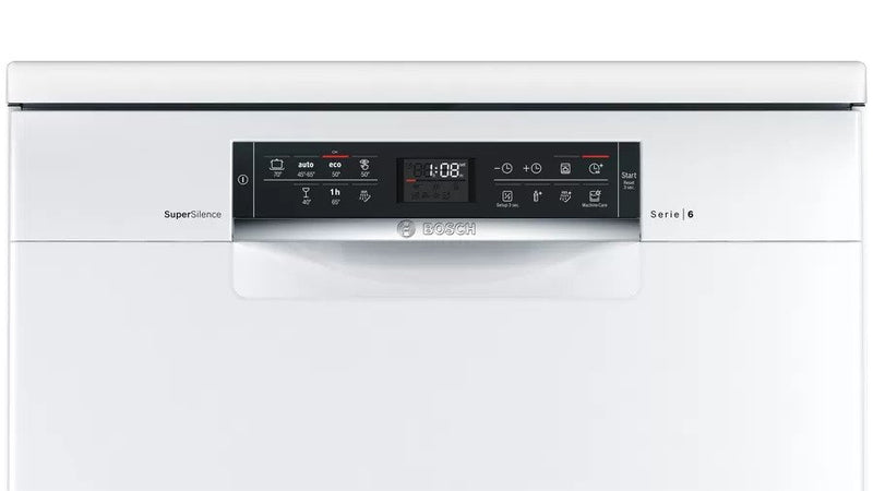 Bosch Serie 6 Free Standing Dishwasher 60cm White SMS67NW10M