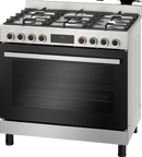 Bosch Serie 8 Gas Range Cooker Stainless Steel HIZ5G7W50M