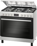 Bosch Serie 6 Gas Range Cooker Stainless Steel HGX5H0W50M