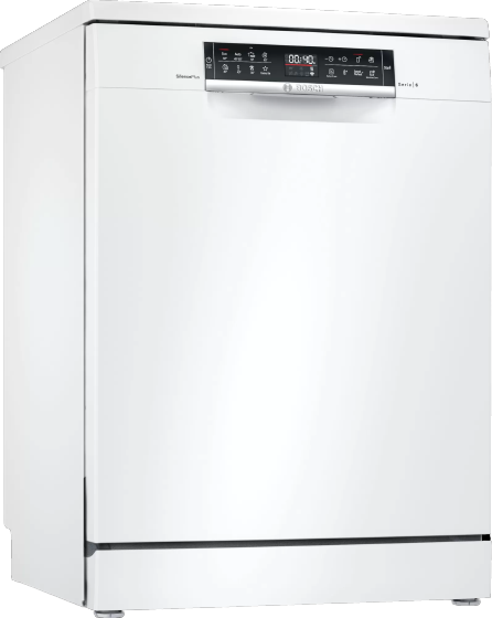 Bosch Serie 6 Free Standing Dishwasher 60cm White SMS6ECW38M