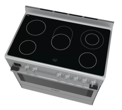 Bosch Serie 8 Electric Range Cooker Stainless Steel HCB738357M