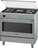 Bosch Serie 8 Dual Fuel Range Cooker Stainless Steel HSB738357M
