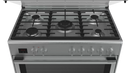 Bosch Serie 8 Dual Fuel Range Cooker Stainless Steel HSB738357M