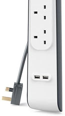 Belkin Surge 4OT 650J 2M 2 USB 2.4A Shared BSV401af2M