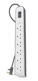 Belkin 6 Outlet Surge Protection Strip With 2M Power Cord BSV603af2M