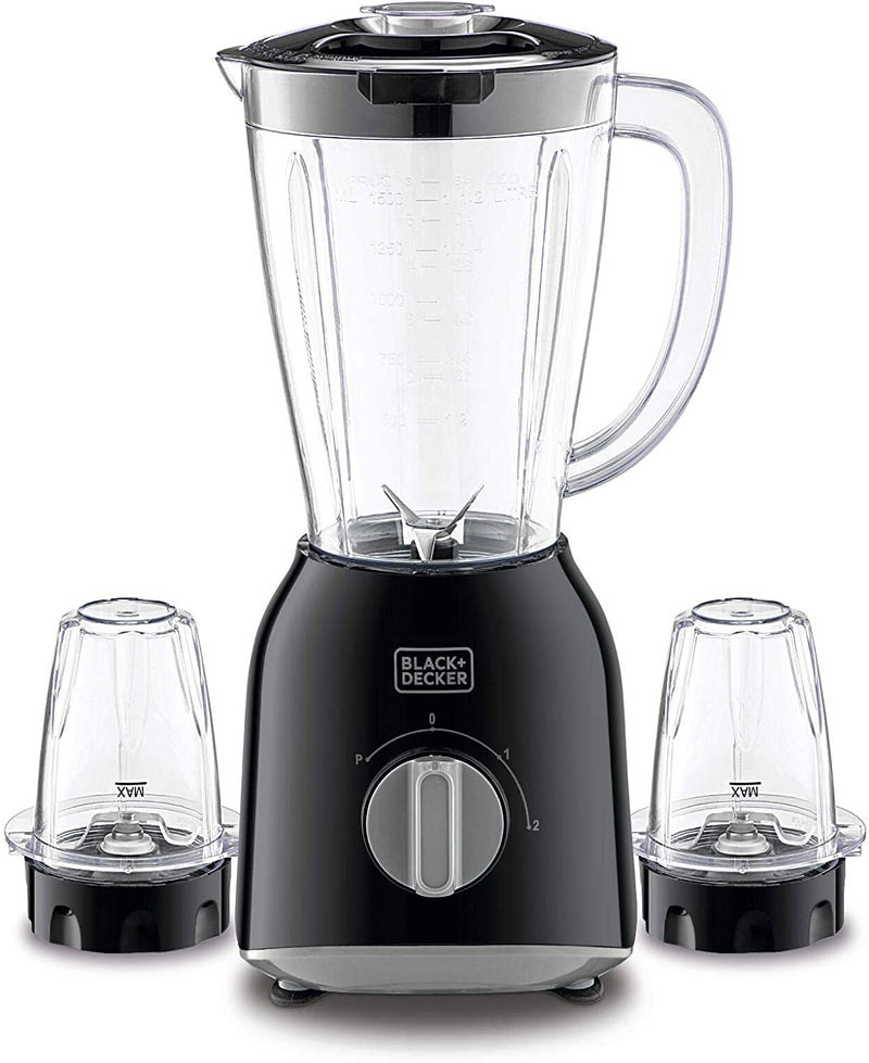 Black & Decker 1.5L Blender With 2 x Grinder Mills 400W BX365-B5