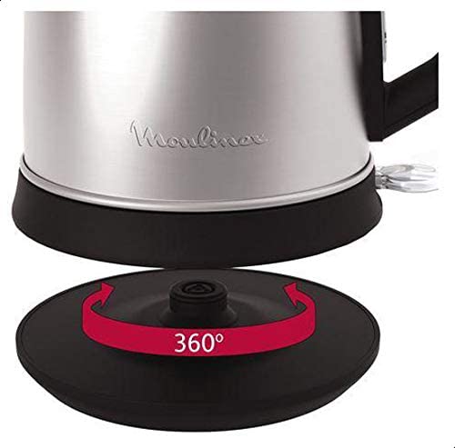 Moulinex Kettle 2400W Power 1.7 Liter Capacity Stainless Steel Kettle BY550D27