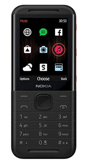 Nokia 5310 Dual SIM Basic Mobile Black and Red NK5310