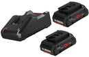 Bosch 2 Battery 18 V 4 AH + GAL18 V- 40 Charger