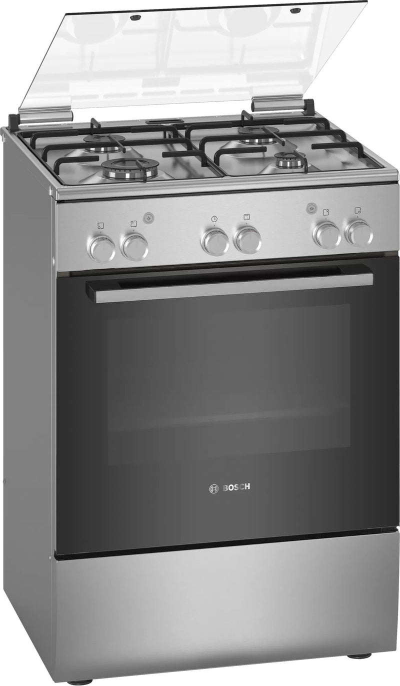 Bosch Serie 2 Free Standing Gas Cooker Stainless Steel HGA120B50M