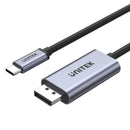 Unitek 2M USB-C to DisplayPort Cable, Space Gray Color V1409A