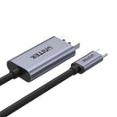 Unitek 2M USB-C to DisplayPort Cable, Space Gray Color V1409A