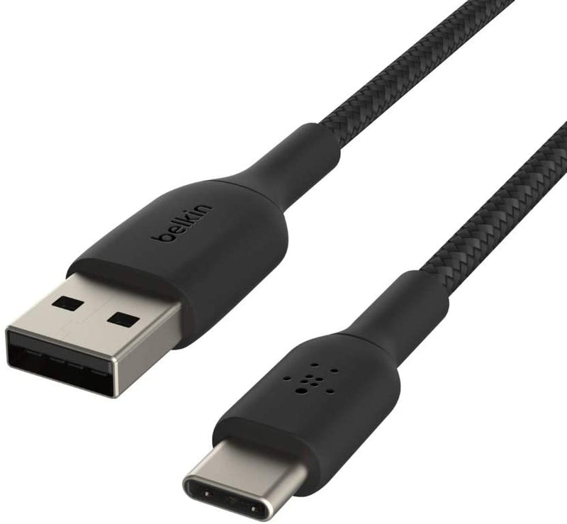 Belkin Braided USB C To USB A Cable 2M Black CAB002bt2MBK