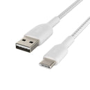 Belkin Braided USB C To USB A Cable 2M White CAB002bt2MWH