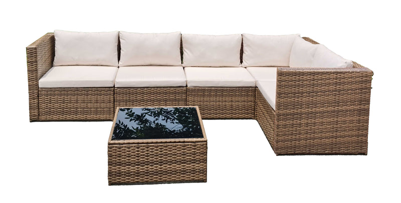 Rattan Corner Sofa Set 6 Seater CE70426-6