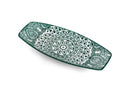 Che Brucia Boat Shape Plate Green Arabisc