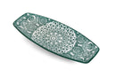 Che Brucia Boat Shape Plate Green Arabisc