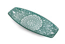 Che Brucia Boat Shape Plate Green Arabisc