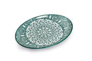 Che Brucia Oval Plate Green Arabisc