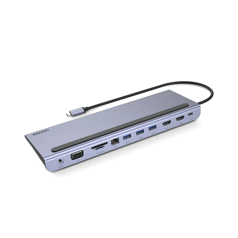 Unitek uHUB 11+ 11-in-1 USB-C Ethernet Hub with MST Triple Monitor (Dual HDMI+VGA), 100W PD, 3 USB, 1 Type C, Audio, Dual Card Reader D1022B | Computer Accessories Unitek uHUB 11+ 11-in-1 USB-C Ethernet Hub with MST Triple Monitor (Dual HDMI+VGA), 100W PD, 3 USB, 1 Type C, Audio, Dual Card Reader D1022B | Computer Accessories