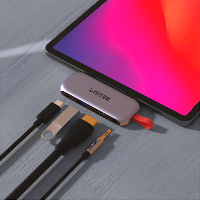 Unitek uHUB Q4 Lite 4-in-1 USB-C Hub for iPad Pro and Air with HDMI and 100W Power Delivery D1070A | Computer Accessories Unitek uHUB Q4 Lite 4-in-1 USB-C Hub for iPad Pro and Air with HDMI and 100W Power Delivery D1070A | Computer Accessories