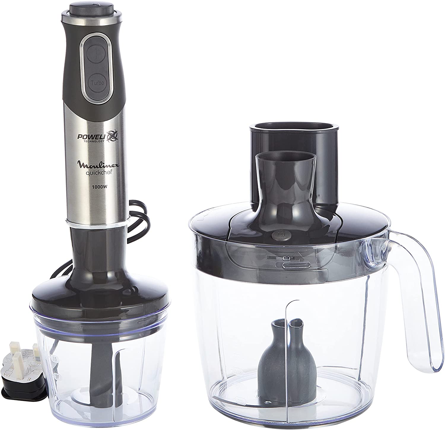 Moulinex Hand Blender + Chopper Bowl 1000W 800Ml Beaker And 500ml Slicer DD65J827 | Kitchen Appliances Moulinex Hand Blender + Chopper Bowl 1000W 800Ml Beaker And 500ml Slicer DD65J827 | Kitchen Appliances