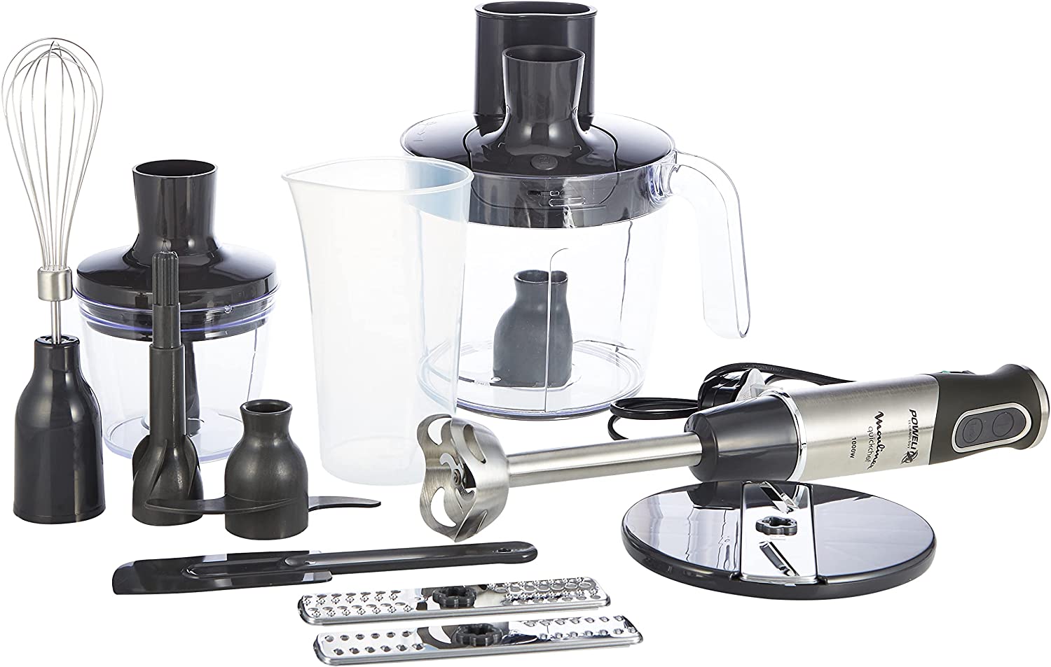 Moulinex Hand Blender + Chopper Bowl 1000W 800Ml Beaker And 500ml Slicer DD65J827 | Kitchen Appliances