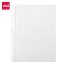 Deli 11-Hole Sheet Protector A4 100pk DL-WF20202