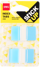 Deli Film Index Tabs 44×25mm 2×50sheets 4 Color DL-WA10001