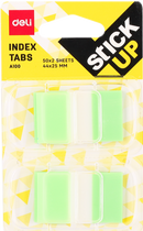 Deli Film Index Tabs 44×25mm 2×50sheets 4 Color DL-WA10001