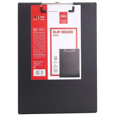 Deli PP Coated Low-profile Clip Board A4 Black DL-W38153B