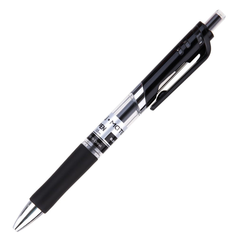 Deli Retractable Gel Pen 0.5mm Black DL-WQ10420