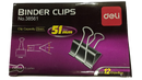 Deli Binder Clips 51mm Box 12pcs DL-W38561