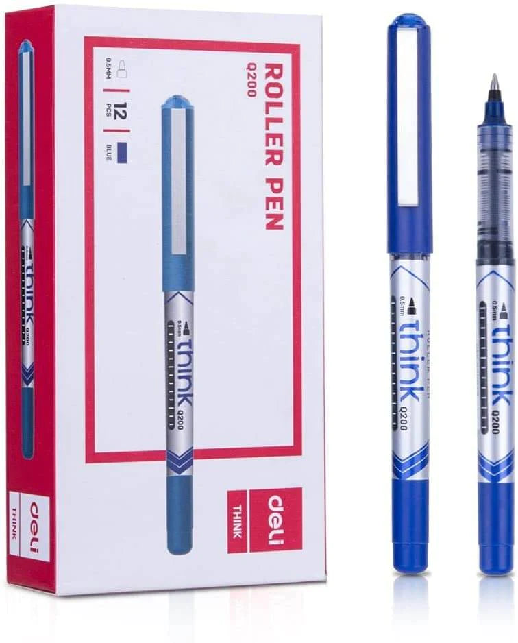 Deli Roller Pen 0.5mm Blue DL-WQ20030