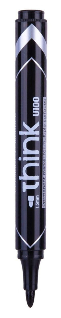 Deli Permanent Marker Bullet Black DL-WU10020